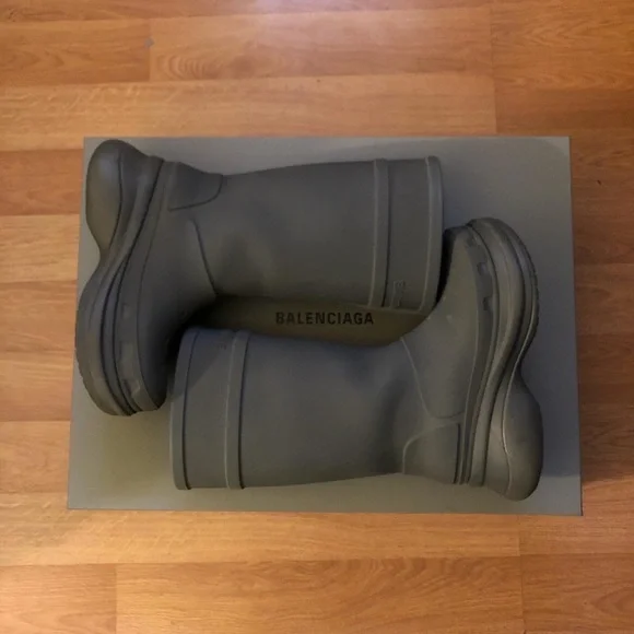 Balenciaga | Shoes | Grey Balenciaga Croc Boots | Poshmark display picture 3